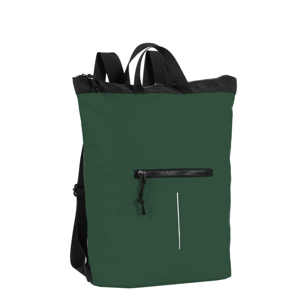 New Rebels® Mart - Top Zip - Water-resistant -  Backpack - Laptop bag 13,3 Inch. - Shopper - 30x15x44cm - Dark Green