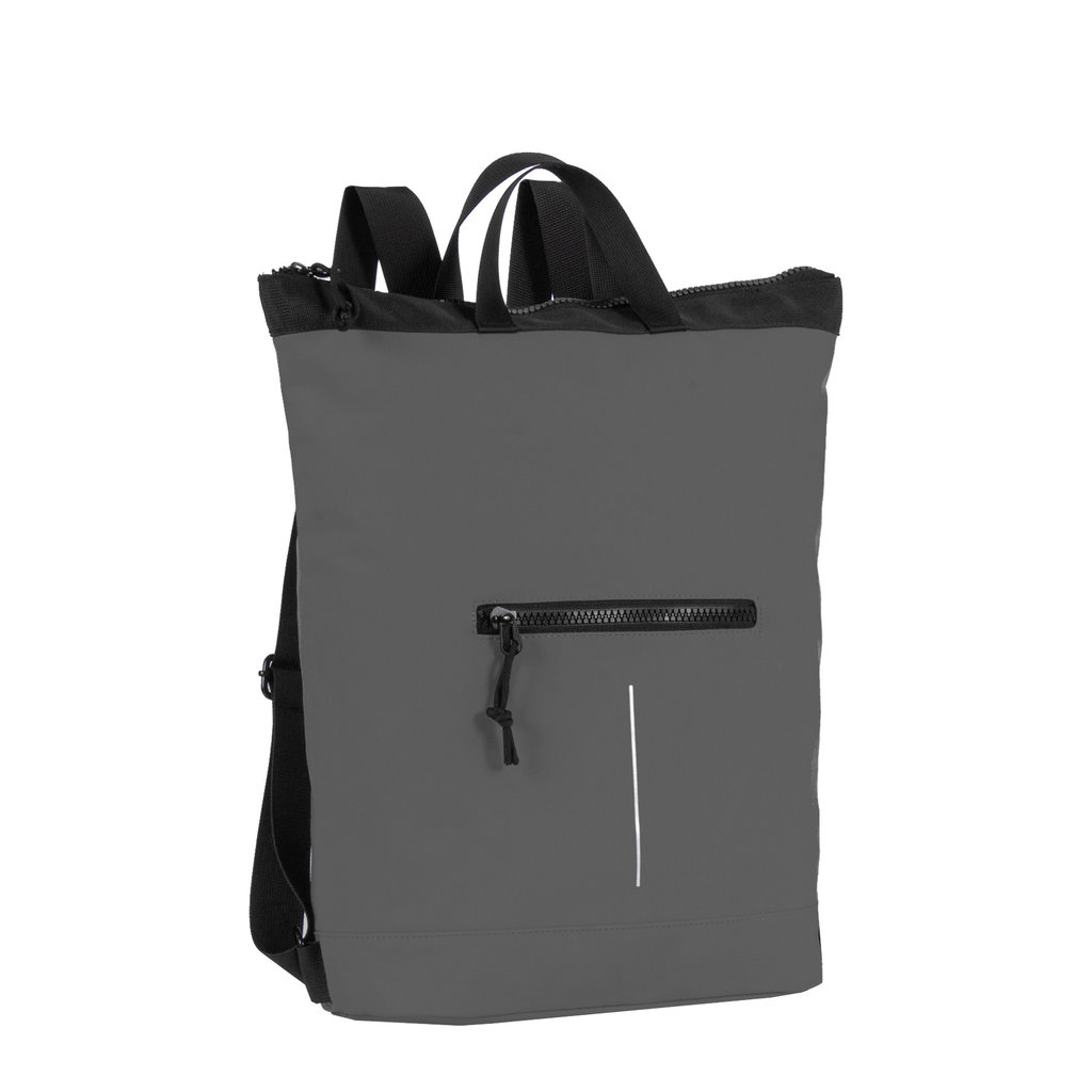 New Rebels ® Mart - Top Zip - Waterafstotend -  Rugtas - Laptoptas 14Inch. - Shopper -  Grijs