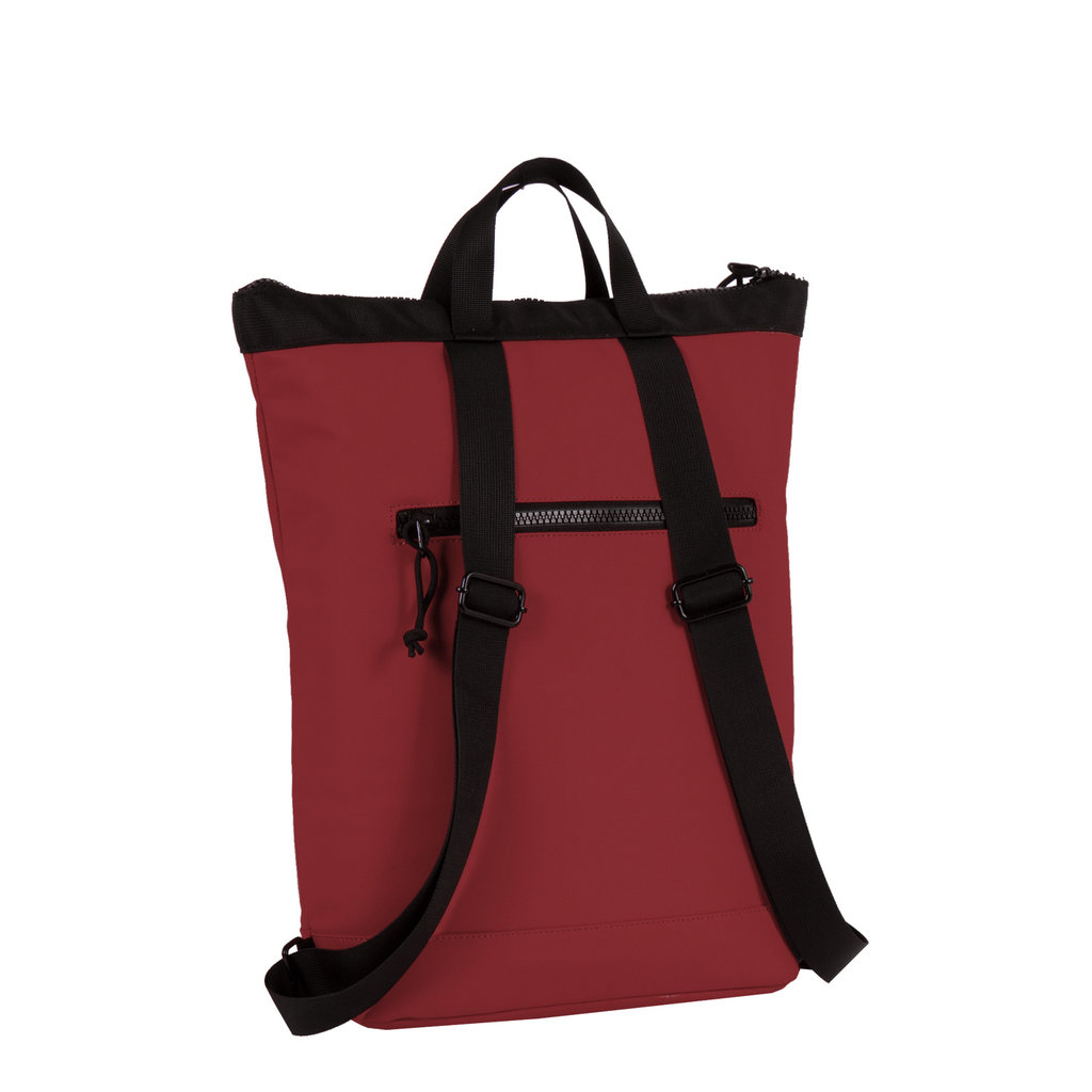 New Rebels ® Mart - Top Zip - Wasserfest -  Rucksack - Laptop Bag 14Inch. - Shopper - Burgundy