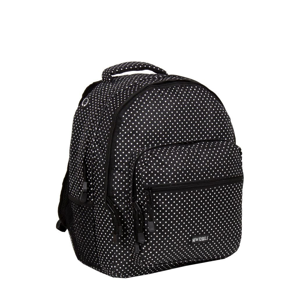 New Rebels New Rebels ® Katschberg - Schooltas - Laptopvak - Zwart - Rugzak - Rugtas