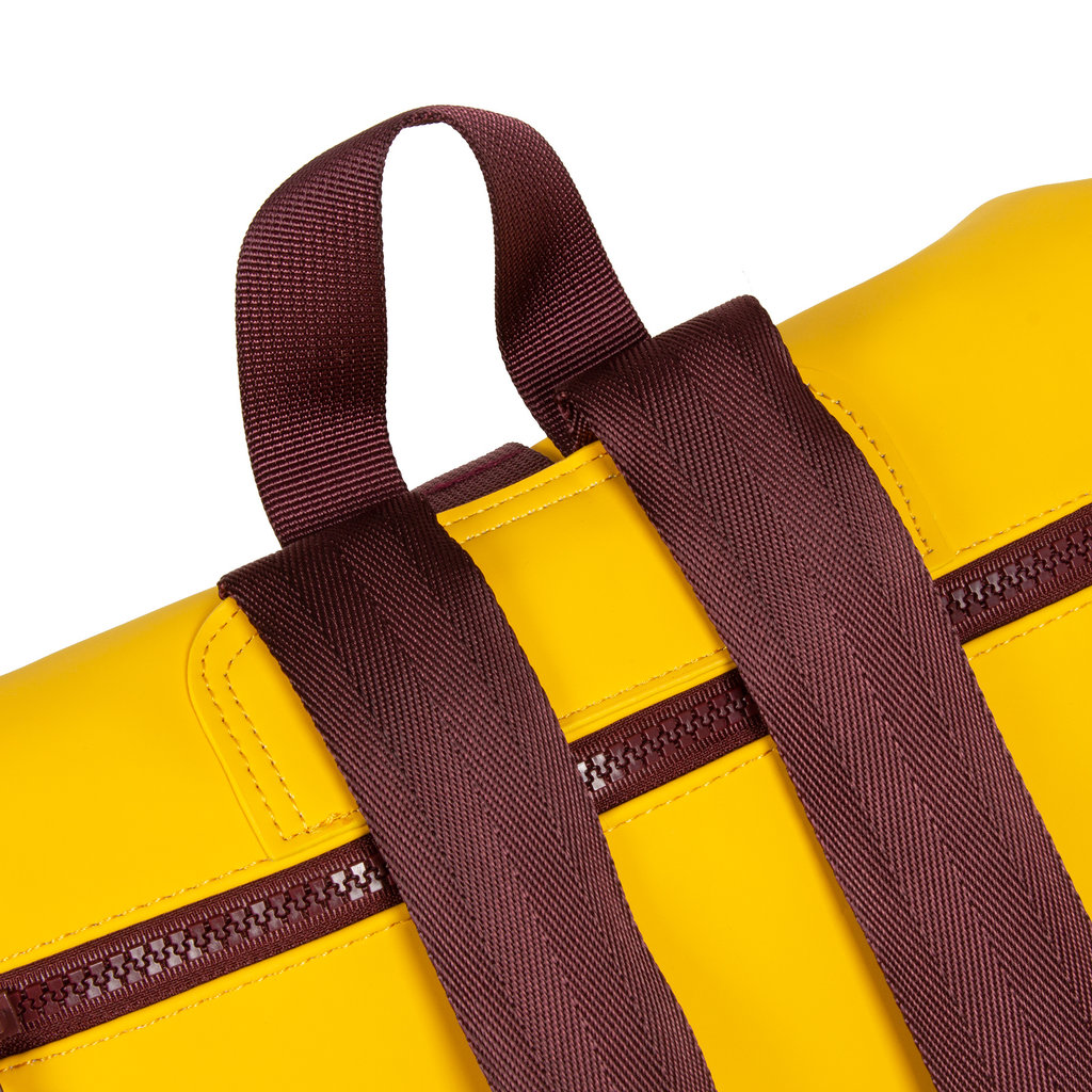 New Rebels® Tim RollTop Backpack Small Yellow/Burgundy New Rebels
