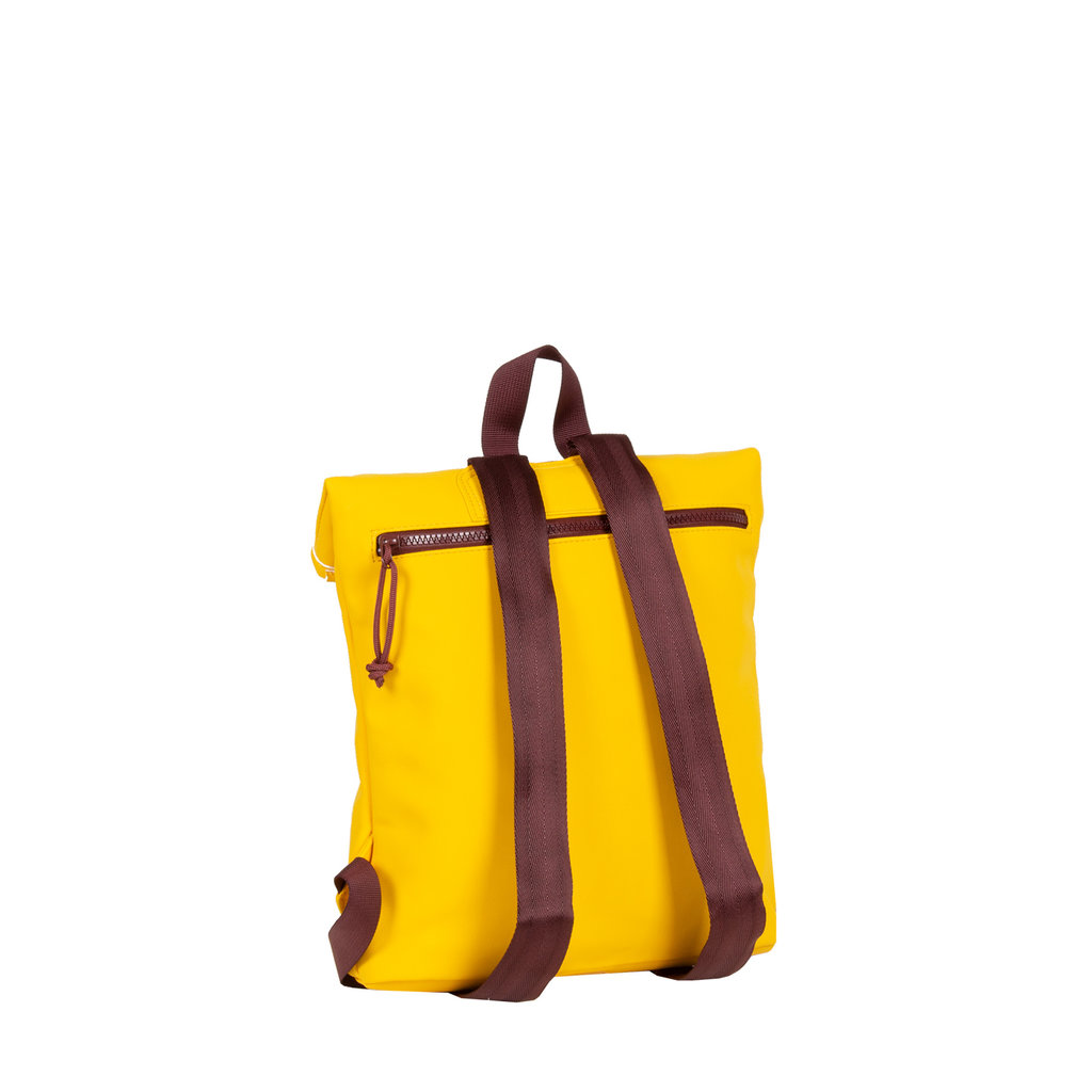 New Rebels® Tim RollTop Backpack Small Yellow/Burgundy New Rebels