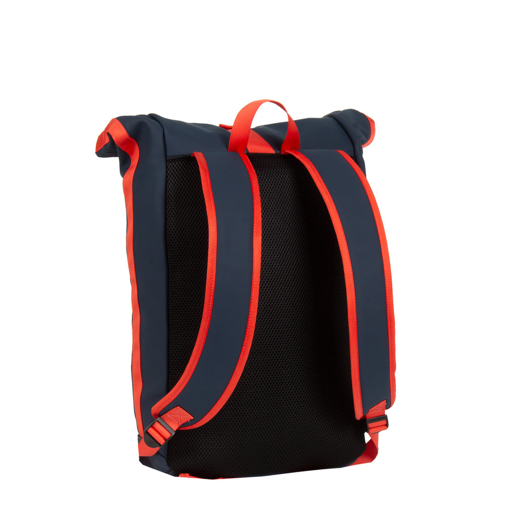 New Rebels ® Tim - Rolltop - Rucksack - Wasserfest - Marineblau/Rot