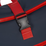 New Rebels ® Tim - Rolltop - Rucksack - Wasserfest - Marineblau/Rot