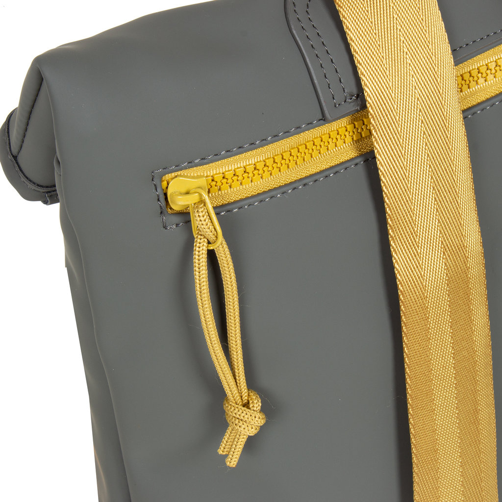 New Rebels ® Tim rolltop Backpack Small Anthracite/Yellow