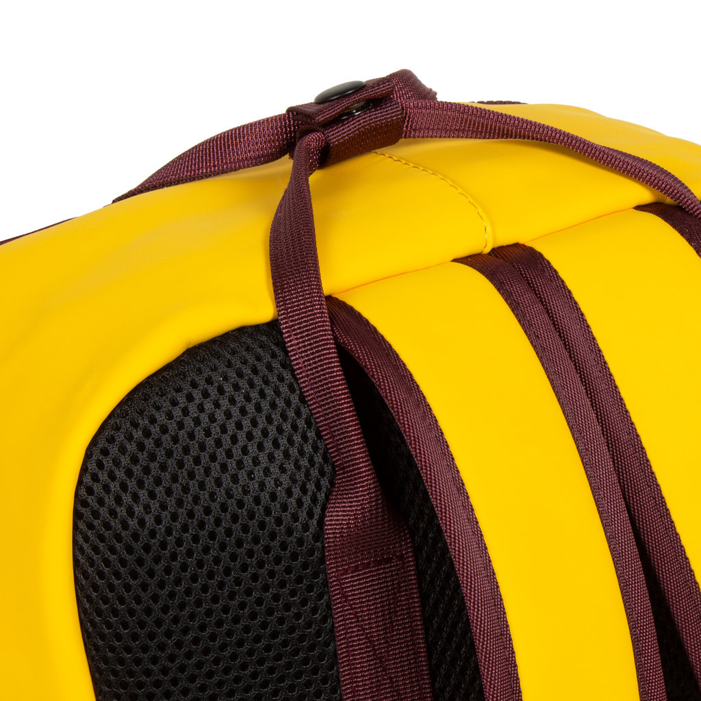 New-Rebels® Tim - Backpack - Water-resistant - Yellow/Burgundy  IV - 28x16x39cm
