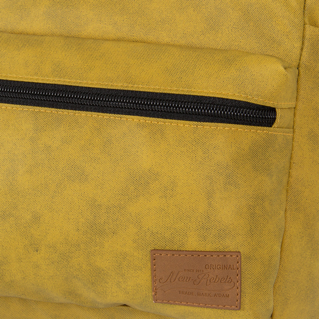 New-Rebels® Waxed geel  shopper backpack Rugzak