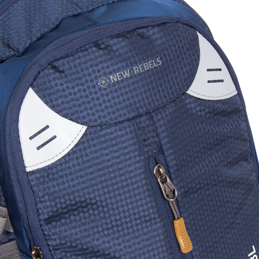 New Rebels New Rebels ® Kinley - Rugtas - Schooltas - Vrijetijdstas - 28 Liter - Nylon - Navy Blauw
