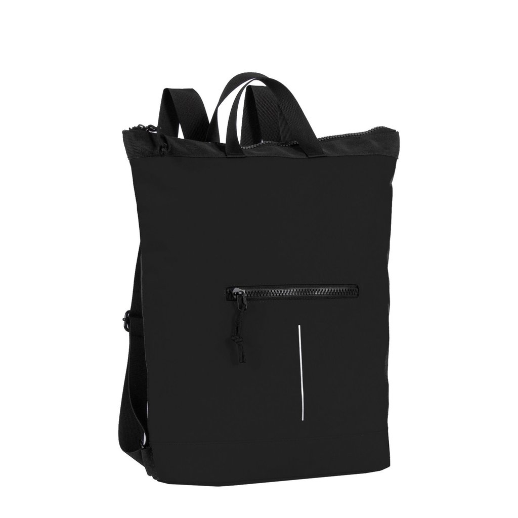 New Rebels ® Mart - Top Zip - Wasserfest -  Rucksack - Laptop Bag 13,3 Inch. - Shopper - Schwarz