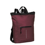 New Rebels ® Mart - Top Zip - Wasserfest -  Rucksack - Laptop Bag 14Inch. - Shopper - Metallic Burgundy