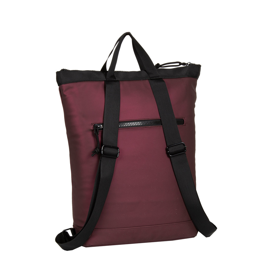 New Rebels New Rebels ® Mart - Top Zip - Water-resistant -  Backpack - Laptop bag 14Inch. - Shopper - Metallic Burgundy
