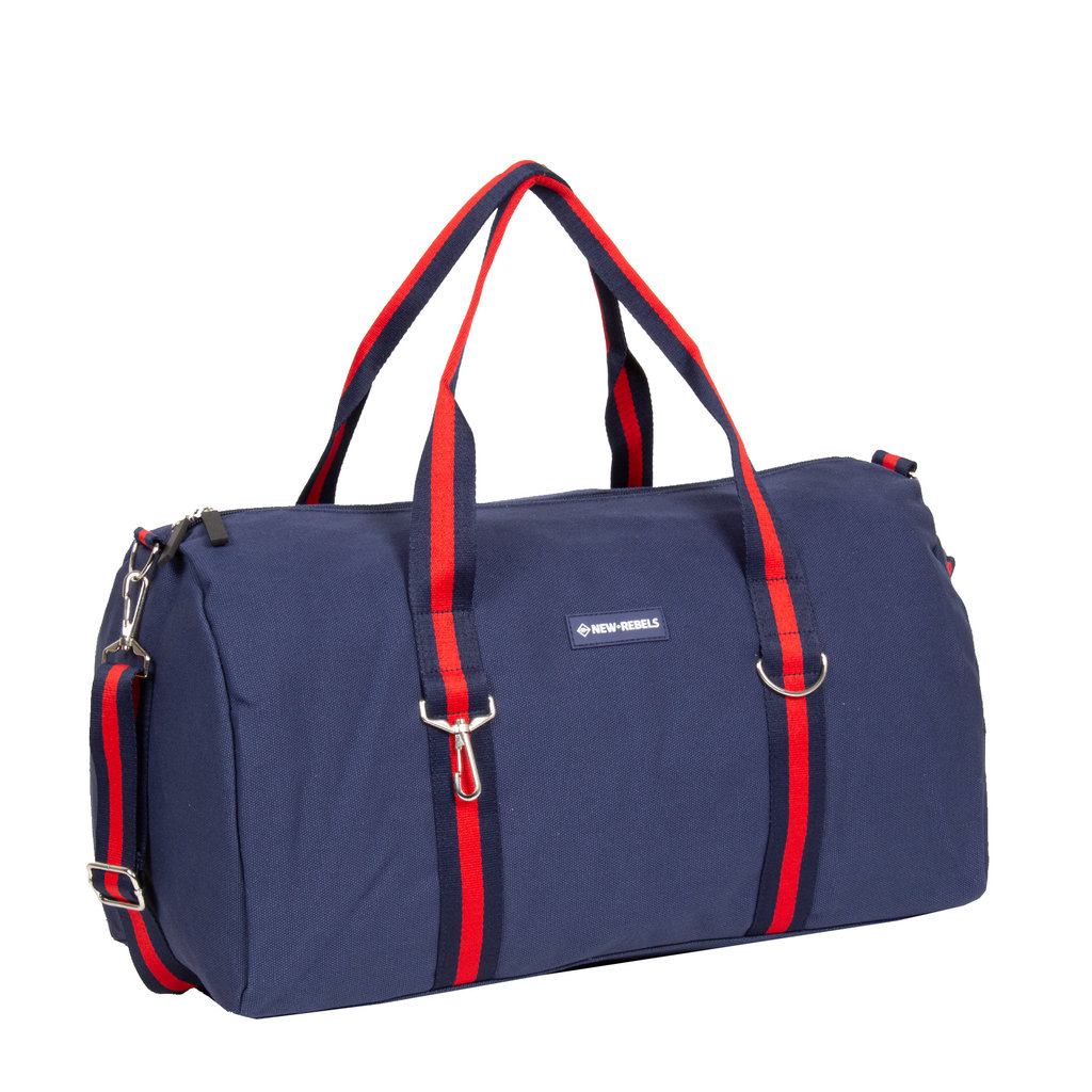 New Rebels New Rebels ® Stan - Canvas - Sporttas - Weekendtas - Navy Blauw