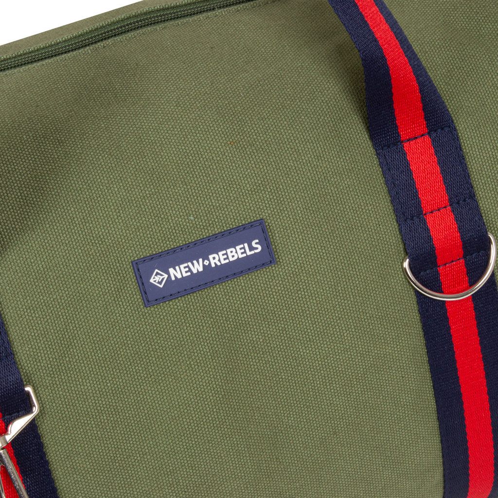 New-Rebels® - Stan - Canvas - Sport bag - Weekend bag - 50x25x25cm - Olive