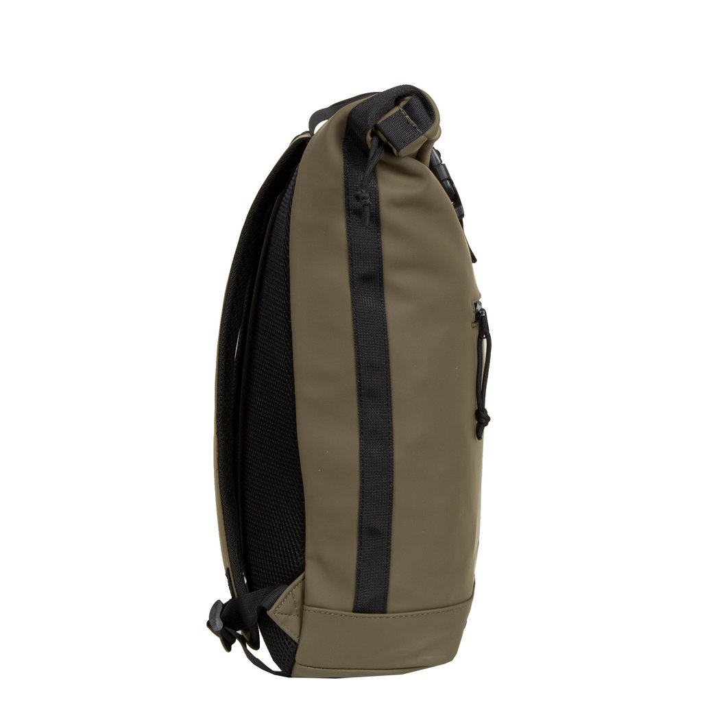 New Rebels Mart New York Olive 19L Rugtas Rolltop Waterafstotend Laptop 15.6