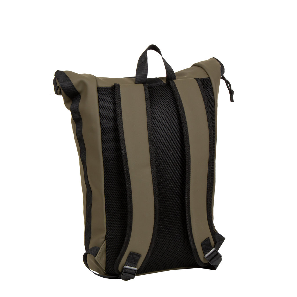 New Rebels New Rebels Mart New York Olive Green 21L Backpack Rolltop Water Repellent Laptop 15.6"