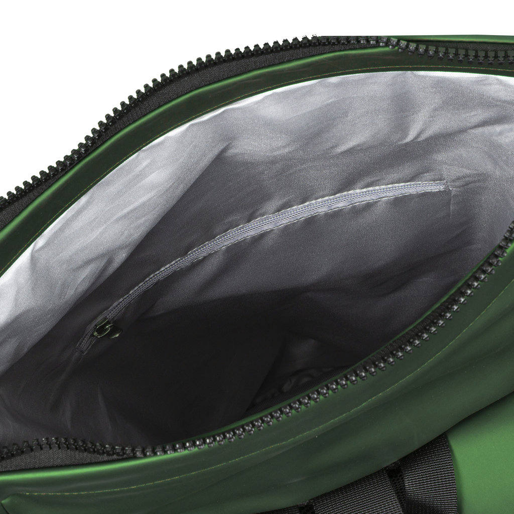 New Rebels New Rebels Mart New York Metallic Green 21L Backpack Rolltop Water Repellent Laptop 15.6"