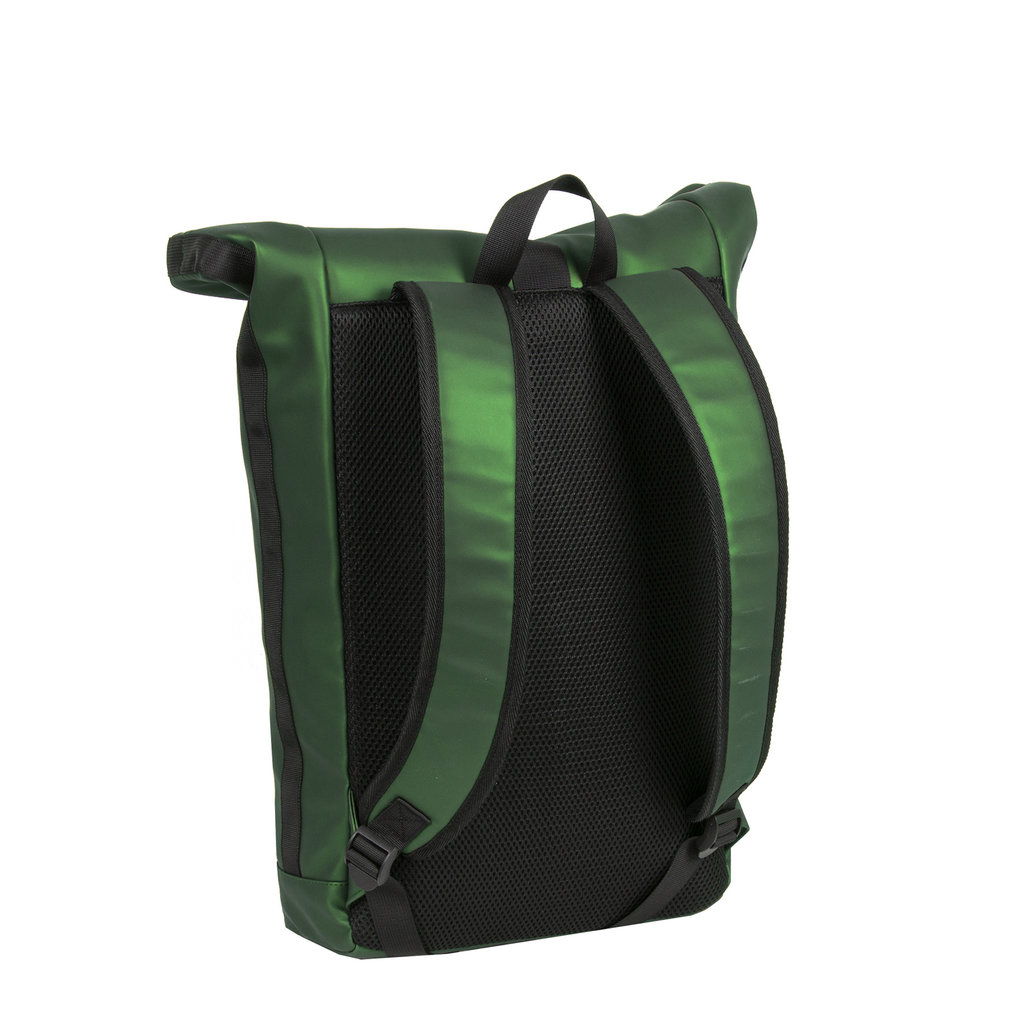 New Rebels New Rebels Mart New York Metallic Green 21L Backpack Rolltop Water Repellent Laptop 15.6"