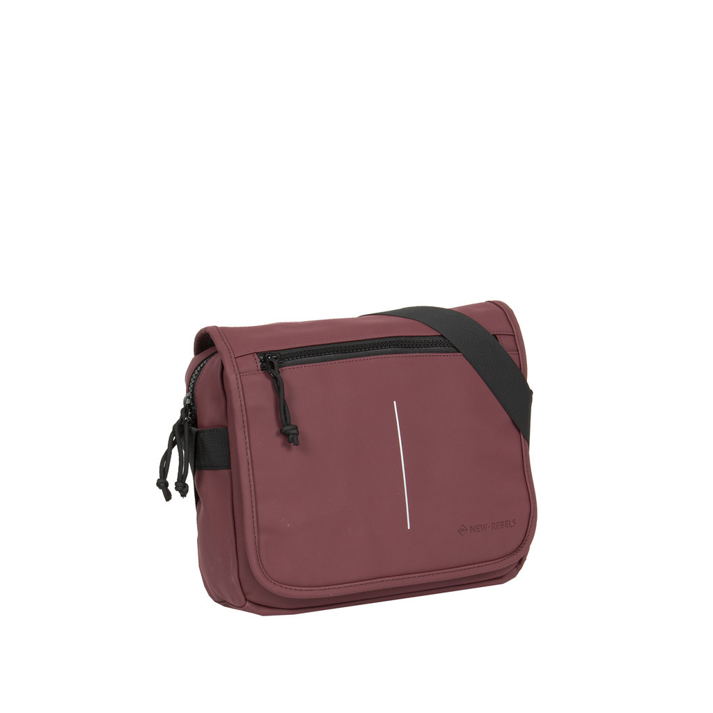 New Rebels ® Mart - Mit Überschlag Over - Burgundy - A5 - Umhängetasche Bag