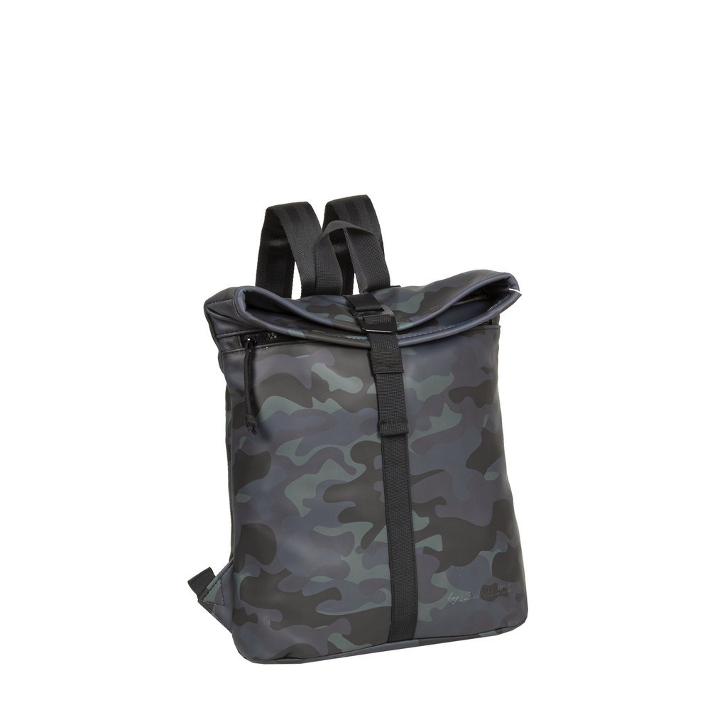 New-Rebels® Mart - Roll-Top - Backpack - Camouflage Army Dark - Small II - 27x8x33cm - Backpack