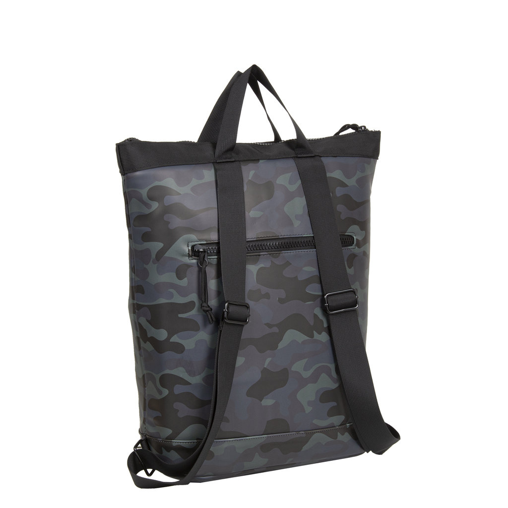 New Rebels® Mart - Top Zip - Water-resistant -  Backpack - Laptop bag 13,3 Inch. - Shopper - 30x15x44cm - Camouflage