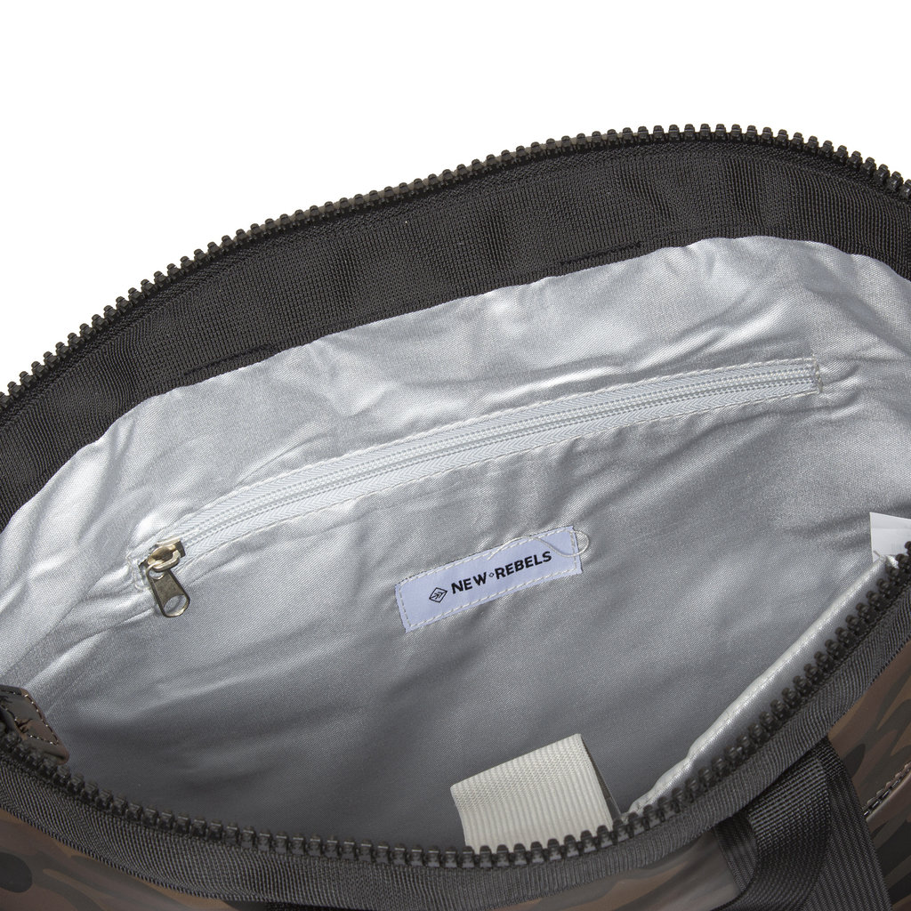 New Rebels New Rebels ® Mart - Top Zip - Water-resistant -  Backpack - Laptop bag 14 Inch. - Shopper - Brown Camouflage