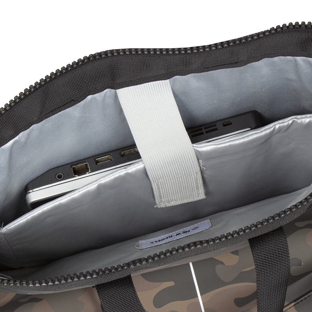 New Rebels New Rebels ® Mart - Top Zip - Wasserfest -  Rucksack - Laptop Bag 14Inch. - Shopper - Braun Camouflage