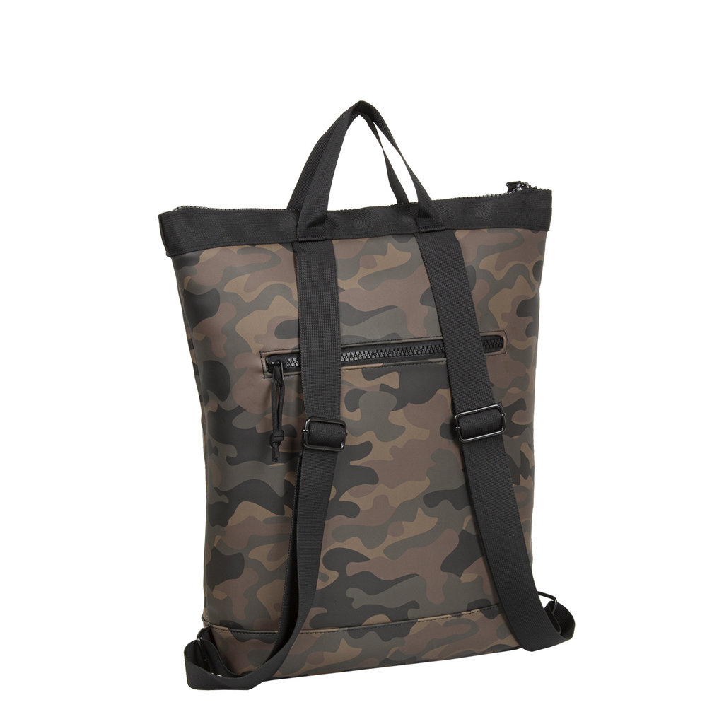 New Rebels New Rebels ® Mart - Top Zip - Water-resistant -  Backpack - Laptop bag 14 Inch. - Shopper - Brown Camouflage