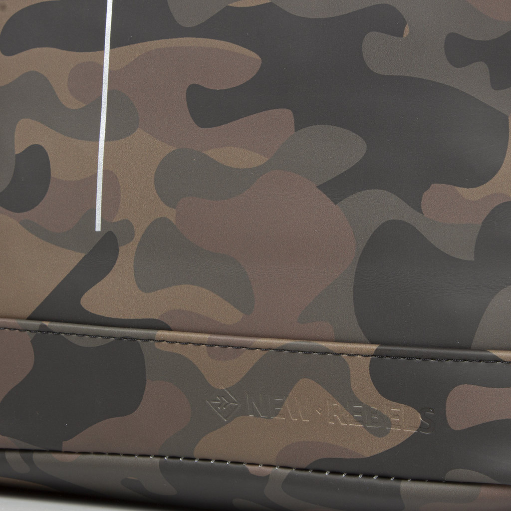 New Rebels ® Mart - Top Zip - Water-resistant -  Backpack - Laptop bag 14 Inch. - Shopper - Brown Camouflage