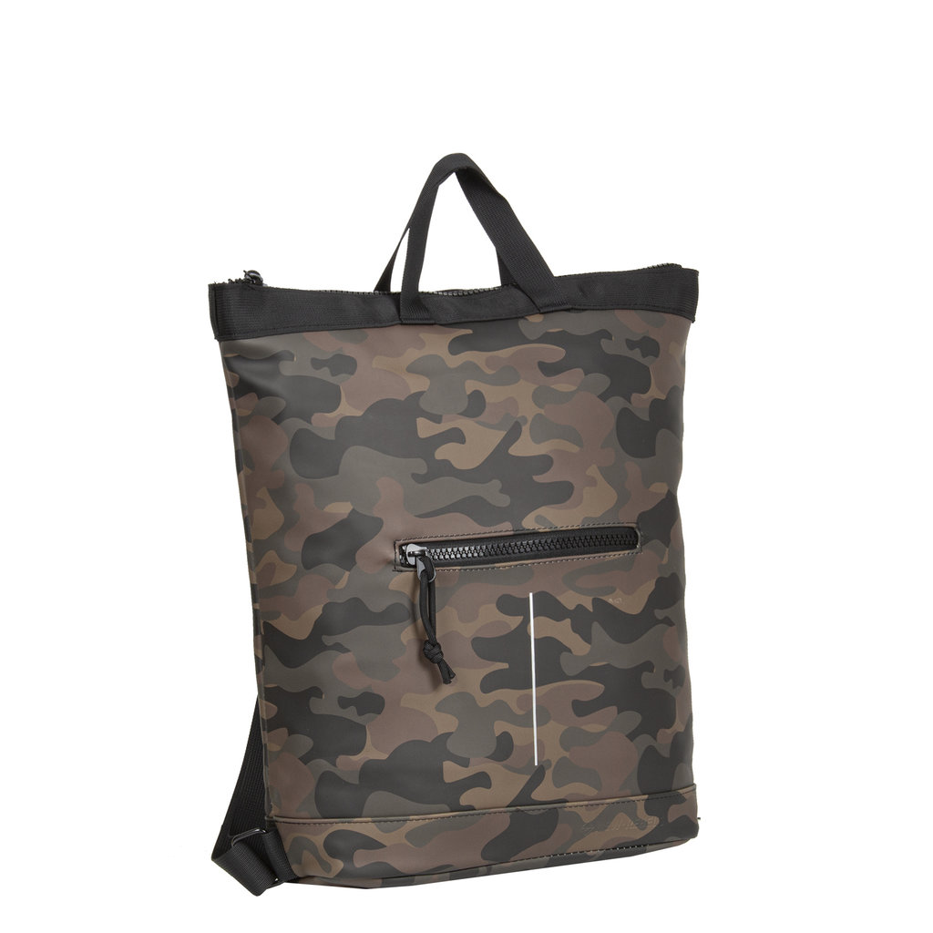 New Rebels New Rebels ® Mart - Top Zip - Water-resistant -  Backpack - Laptop bag 14 Inch. - Shopper - Brown Camouflage