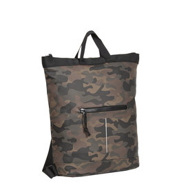 New Rebels Mart - Top Zip - Wasserfest -  Rucksack - Laptop Bag 14Inch. - Shopper - Braun Camouflage