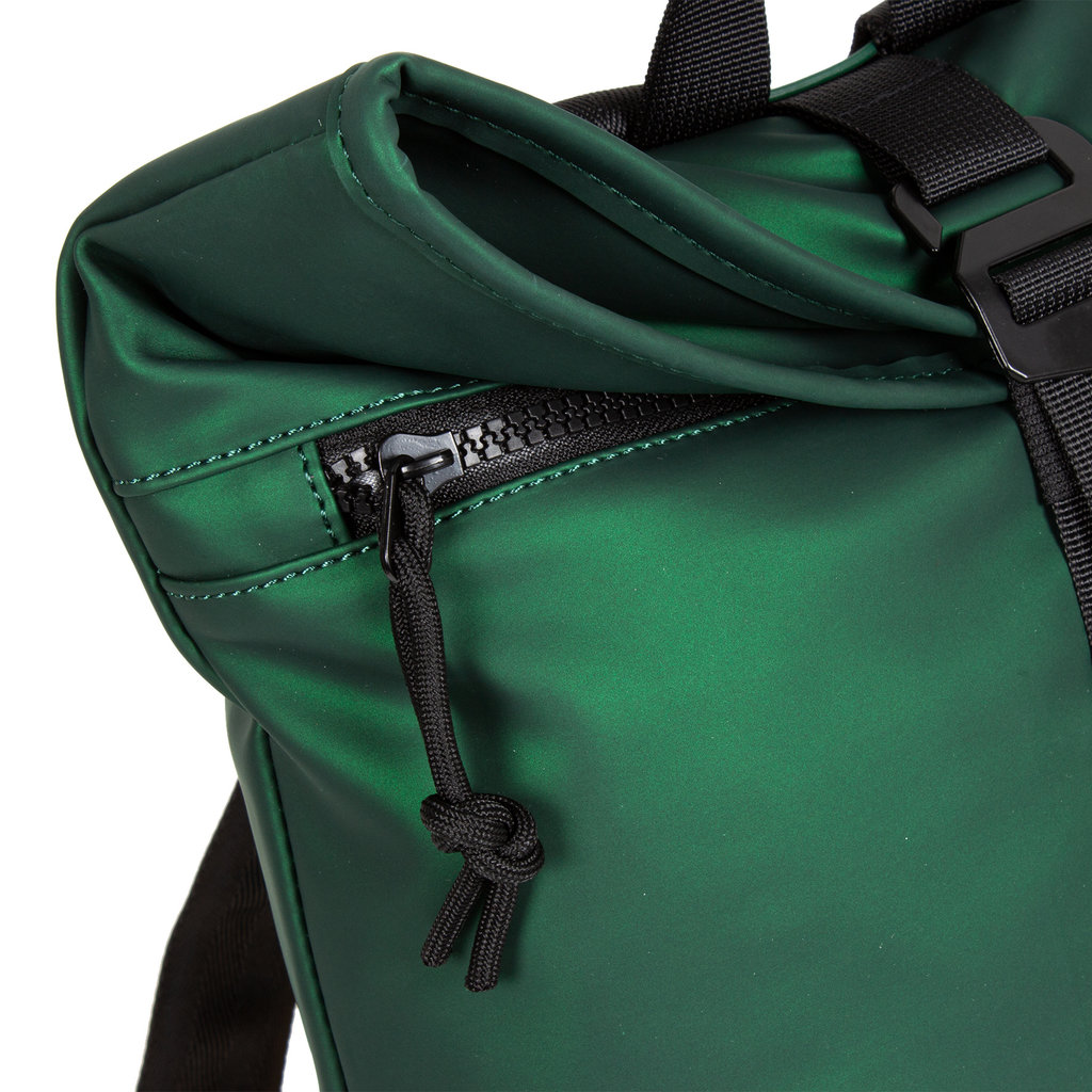 New Rebels New Rebels Mart Los Angeles Metallic Green 7L Rolltop Backpack Water Repellent