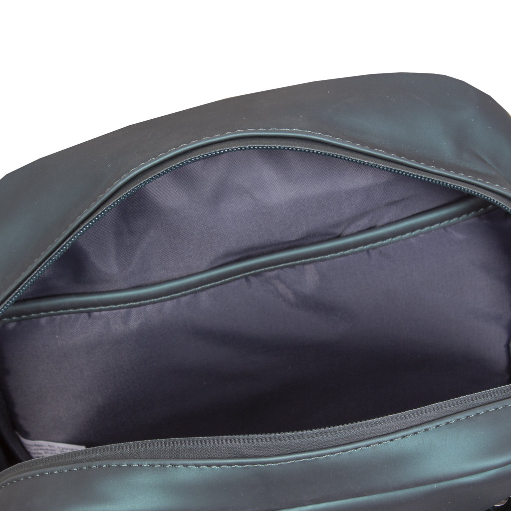 New Rebels New Rebels Harper Miami Rugzak 9L Waterafstotende Laptop Rugtas 13 inch Schooltas en Werktas van PU Comfortabel Metalic Groen