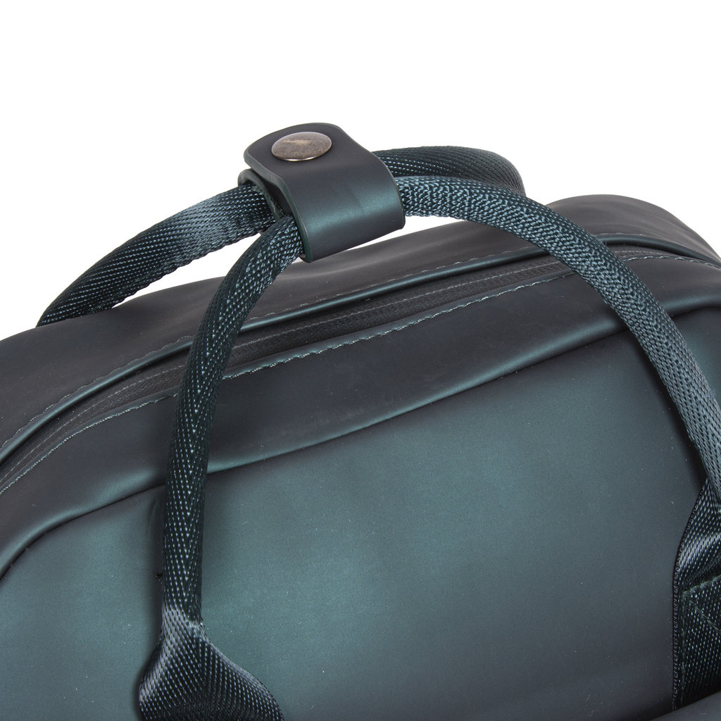 New Rebels New Rebels Harper Miami Rugzak 9L Waterafstotende Laptop Rugtas 13 inch Schooltas en Werktas van PU Comfortabel Metalic Groen