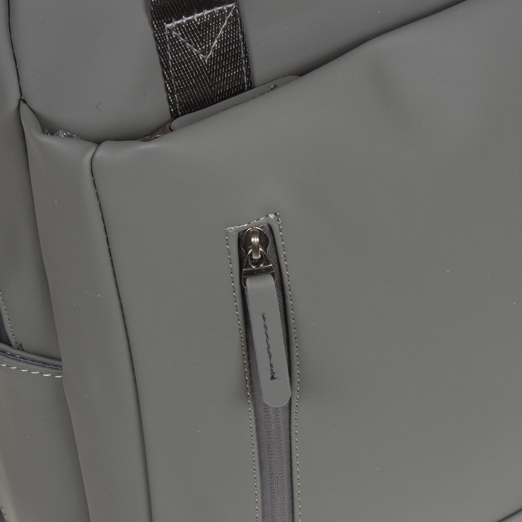 New Rebels New Rebels Harper Miami Rugzak 9L Waterafstotende Laptop Rugtas 13 inch Schooltas en Werktas van PU Comfortabel Antraciet