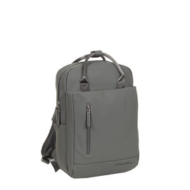 New Rebels Harper Miami Rugzak 9L Waterafstotende Laptop Rugtas 13 inch Schooltas en Werktas van PU Comfortabel Antraciet