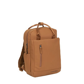 New Rebels Miami Rugzak 9L Waterafstotende Laptop Rugtas 13 inch Schooltas en Werktas van PU ComfortabelCognac