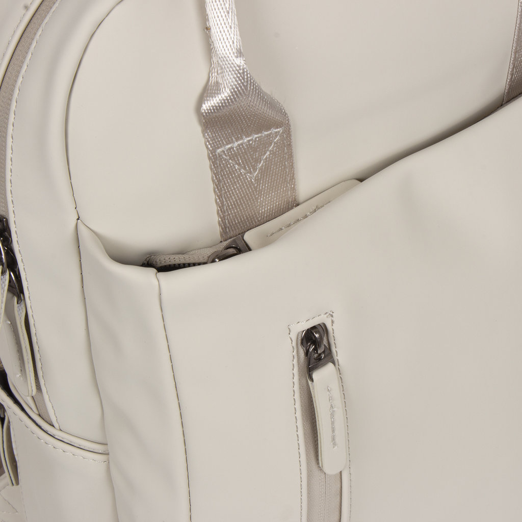 New Rebels New Rebels Harper Miami Rugzak 9L Waterafstotende Laptop Rugtas 13 inch Schooltas en Werktas van PU Comfortabel Beige