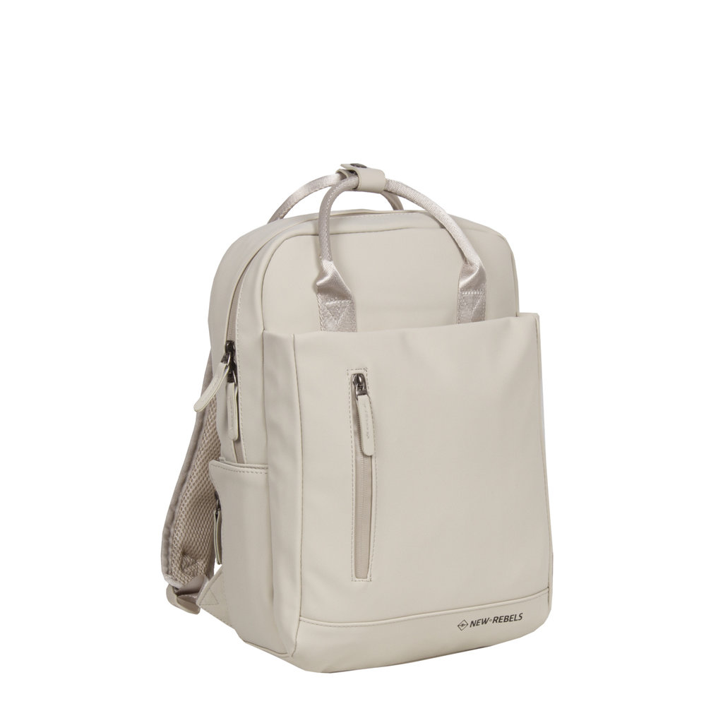 New-Rebels ® Harper 1 - Backpack - Laptop compartiment - 9 Liter - 28x8x38 - Beige