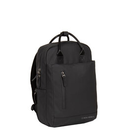 New Rebels New Rebels Harper Miami Rugzak 9L Waterafstotende Laptop Rugtas 13 inch Schooltas en Werktas van PU Comfortabel Zwart