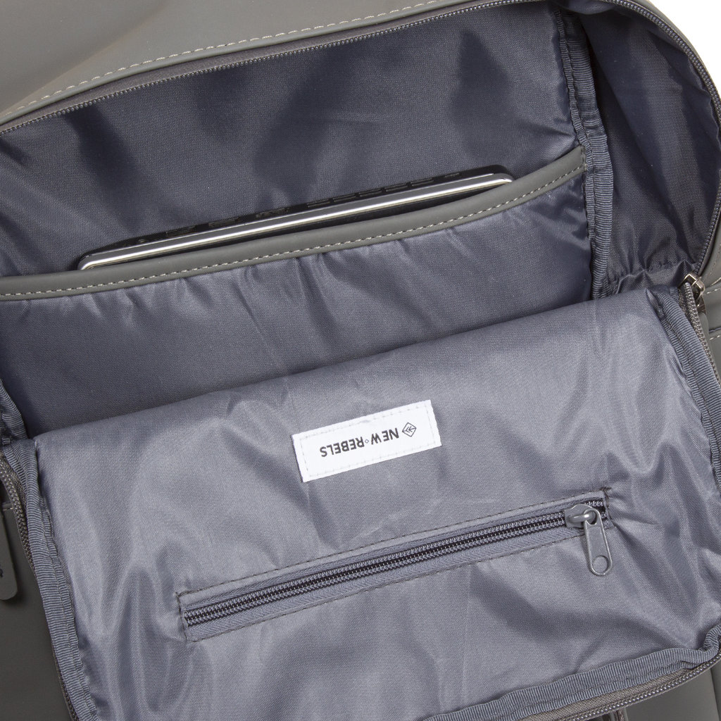 New Rebels New Rebels ® Harper  3- Rugtas - Waterafstotend - Laptoptas 14 inch -  12 Liter - Waterproof Rugzak - Antraciet Grijs