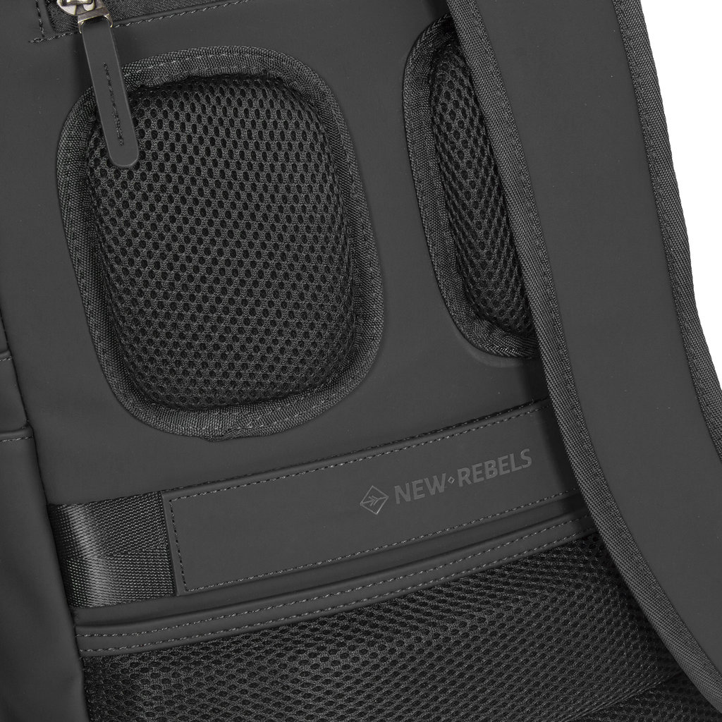 New Rebels ® Harper 3 - Rucksack - Laptoptas - Rugtas - 12 Liter - Schwarz