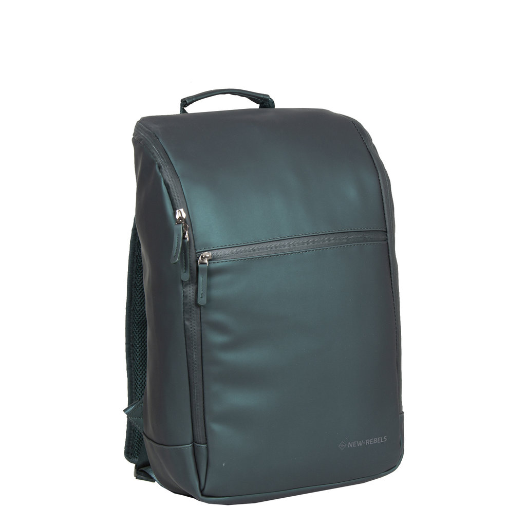 New Rebels New Rebels ® Harper - Backpack - Laptop compartiment - 18 Liter - Dark Green - Metallic