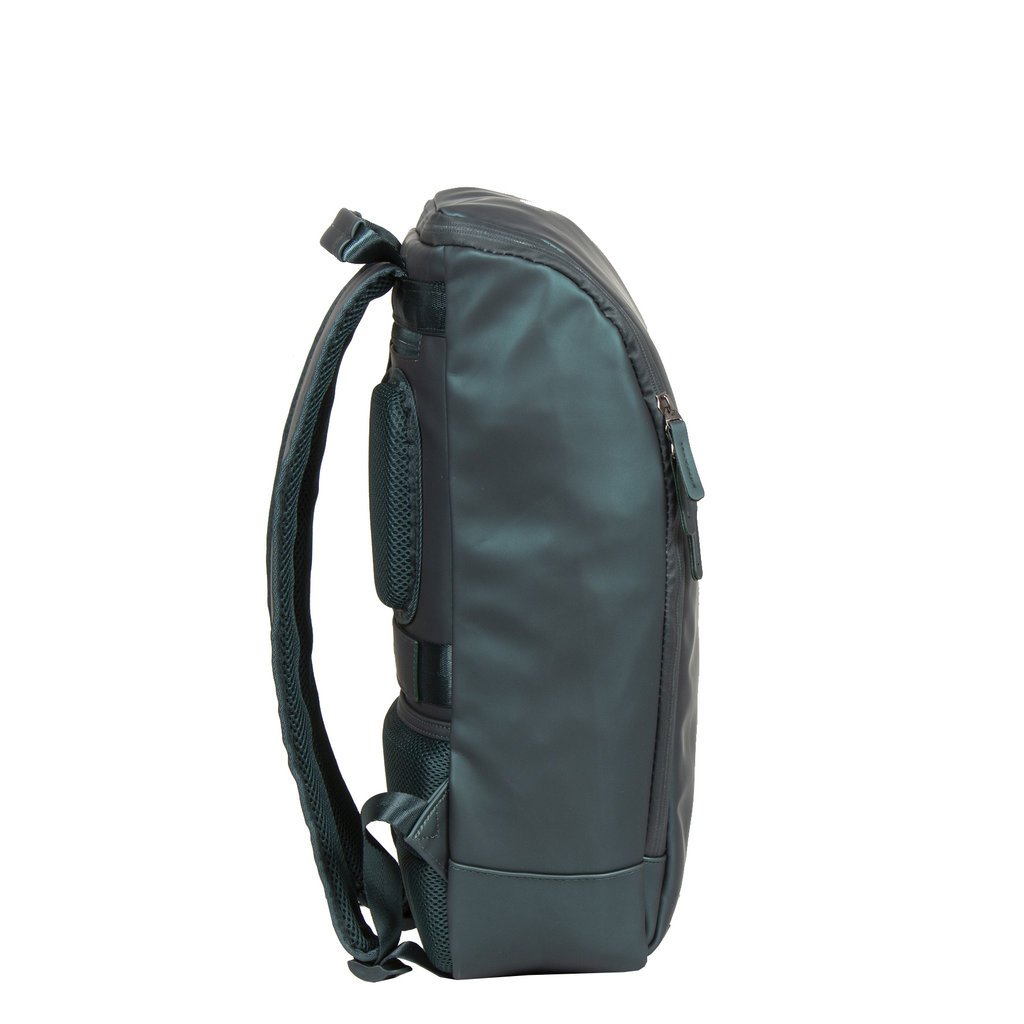 New Rebels ® Harper - Backpack - Laptop compartiment - 18 Liter - Dark Green - Metallic