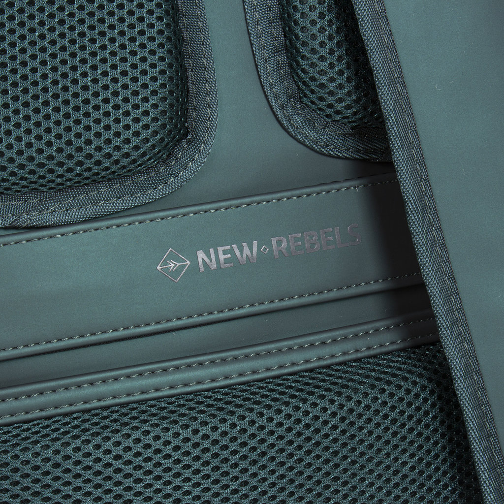 New Rebels New Rebels ® Harper - Rucksack - Laptoptasche- 18 Liter - Dunkelgrün - Metallic