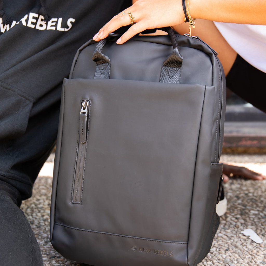 New Rebels Harper Miami Black 9L Backpack Water Repellent Laptop 13.3