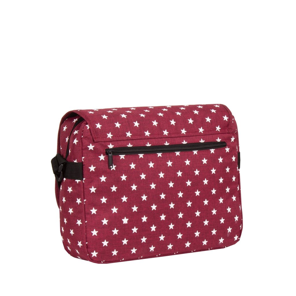 New Rebels New Rebels ®  Star26 - Medium Shoulderbag  A4 - Crossbodybag met flap - with stars - Burgundy