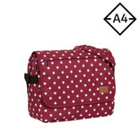 New Rebels ®  Star26 - Medium A4 Umhängetasche Mit Überschlag - Mit Stars - Burgundy