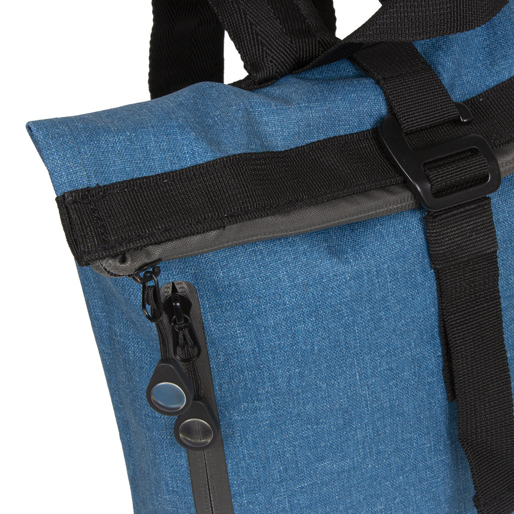 New Rebels ® Vepo - Rolltop - Rucksack - Wasserdicht - 7 Liter - Rugtas -  -  Blau