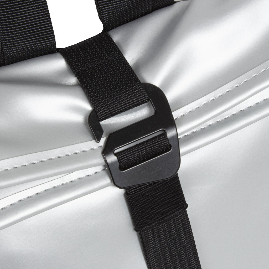 New Rebels New Rebels Mart Los Angeles Metallic Silver 7L Rolltop Backpack Water Repellent