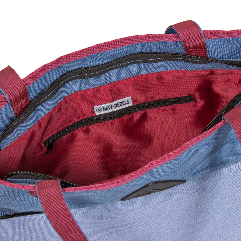 New Rebels New Rebels ® Morris Shopper Soft Blue 2Tone 43X16X37CM